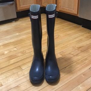 Original Tall Hunter Rainboot Navy size 9